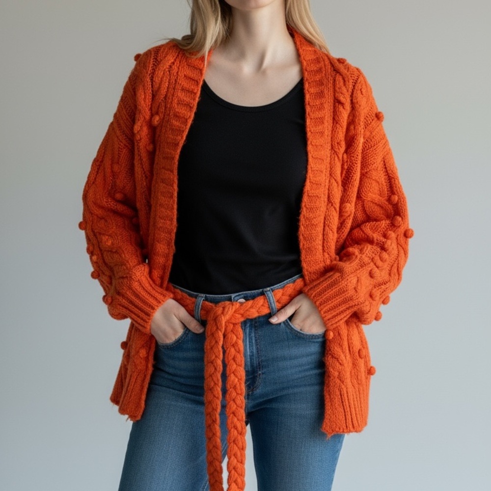 Farm Rio orange sweater
